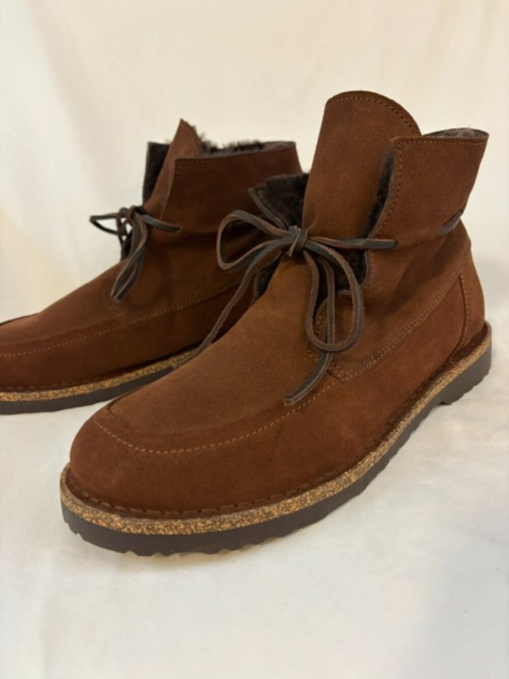 NWOT Birkenstock Bakki Suede Shearling Ankle Boot Mocha Espresso Size 41 (10.5)